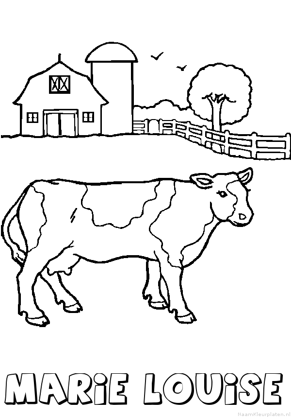 Marie louise koe kleurplaat